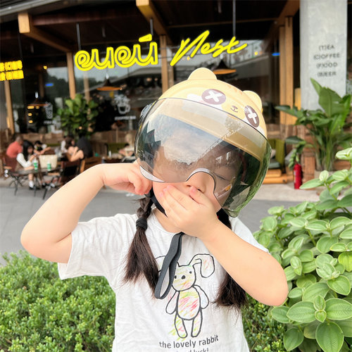 小猫咪新国标儿童头盔电动车安全帽轮滑帽自行车防晒可爱卡通女孩