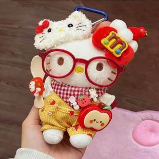 正版hellokitty玩偶包包挂件kt猫毛绒公仔娃娃书包挂饰车饰礼物女