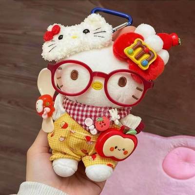 正版hellokitty玩偶包包挂件kt猫毛绒公仔娃娃书包挂饰车饰礼物女