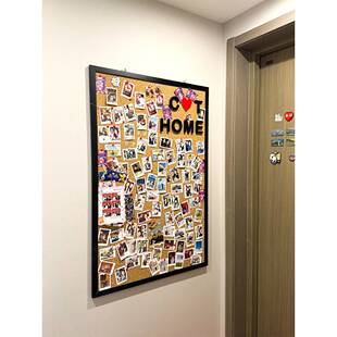 【新家装饰】磁吸毛毡展示板冰箱贴黑板客厅照片展示墙高级感墙贴