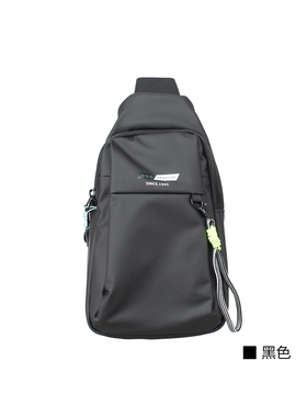 意尔康2025冬季轻便防水胸包男通勤旅行胸包黑色时尚背包61A17035