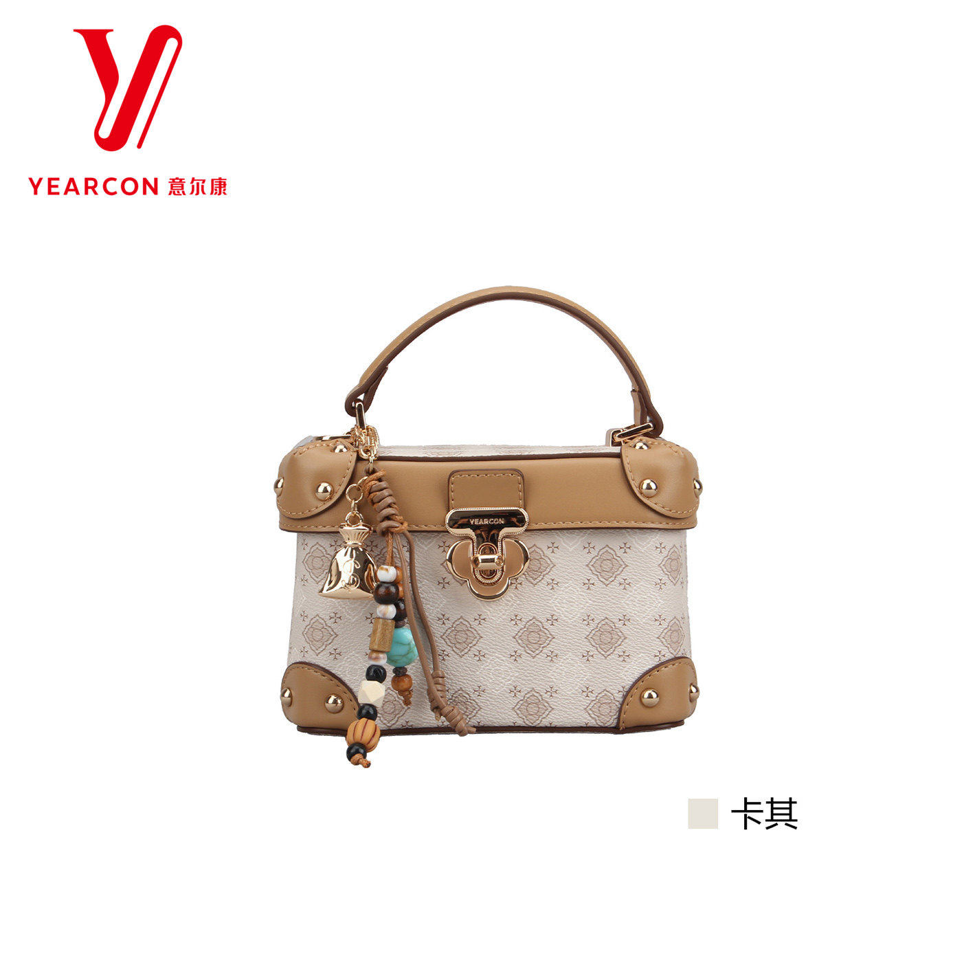 意尔康秋季新款印花斜挎女包