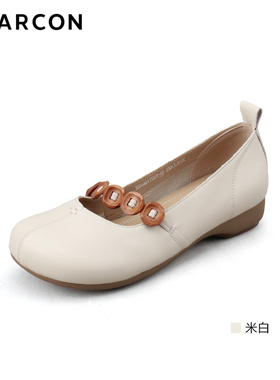 意尔康气质真皮女鞋2025秋季新款软皮软底通勤浅口单鞋女11533Y