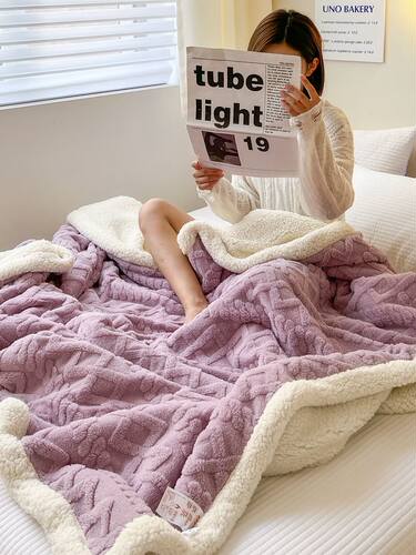 Large Sherpa Fleece Blanket Throw Fur Warm Sofa Bed Soft
