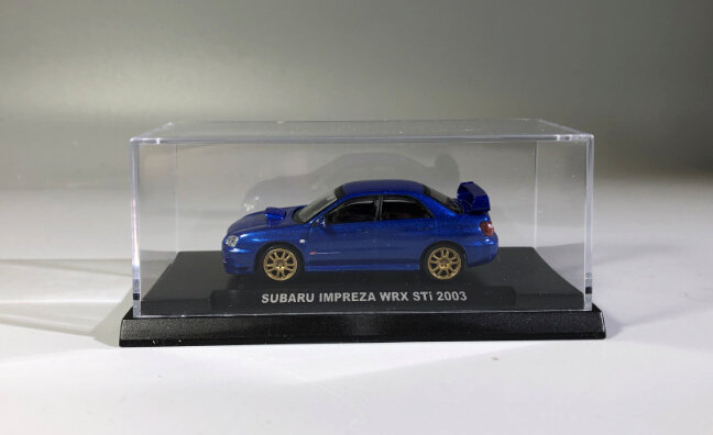 正品斯巴鲁subaru 翼豹STI跑车合金1:64汽车模型静态展示品