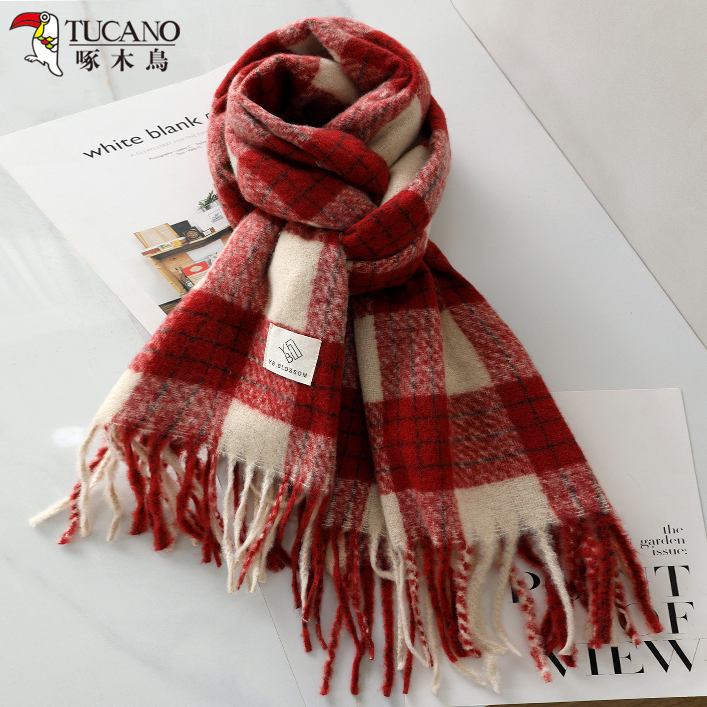 啄木鸟圣诞节红色格子围巾女冬季女生韩系氛围感红围脖新年礼物,服饰配件/皮带/帽子/围巾,围巾/丝巾/披肩,淘宝优惠券,粉丝福利购,淘宝优惠卷