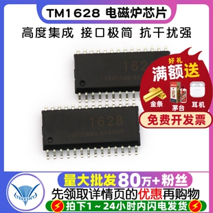 TM1628 SOP-28 电磁炉芯片LED驱动IC 芯片 (2个)