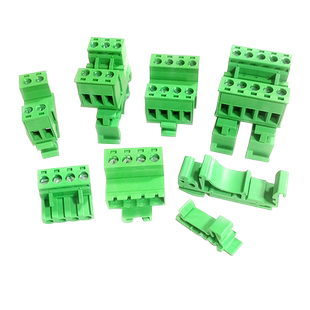 2EDG-UKR-5.08mm轨道式免焊对接插拔螺丝PCB接线端子15/35mm导轨