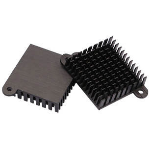纯铝制散热片 芯片CPU散热块 35*35*10MM 黑色氧化