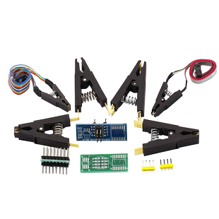 CH341A编程器土豪金测试夹子BIOS烧写线IC测试线烧录座通用烧录器