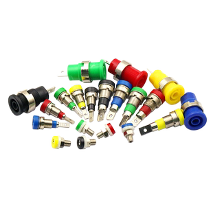 4mm2mm香蕉插头插座测试座面板插座纯铜绝缘接线端子香蕉母头母座