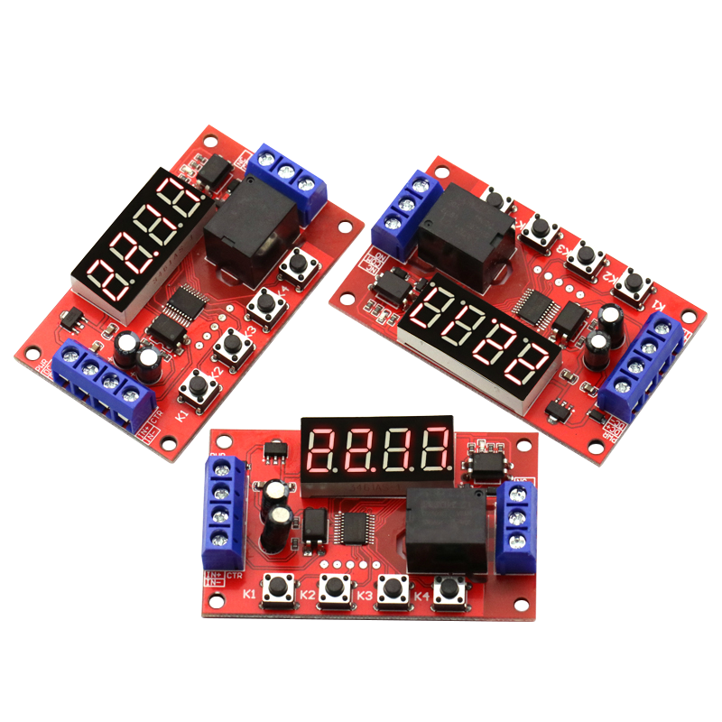 32种多模式延时时间继电器5/12/24V数码显示定时延时脉冲延时循环