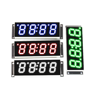 TM1650四位数码管显示模块 0.8英寸4位带时间点 2按键 电压3.3-5V