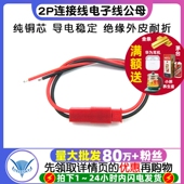 2P连接线电子线 2套 公母 一头镀锡总长20CM 一套两条 对插线