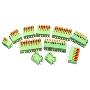 弹簧式PCB接线端子DG/KF141免螺丝2.54MM可拼接直/弯2P/4/5/6/12P