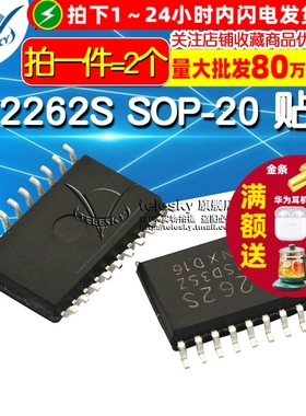 PT2262S SOP-20 贴片 无线 遥控 发射芯片 IC 芯片 (2个)