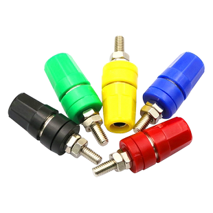 香蕉插座M4*36纯铜接线柱4mm香蕉插座20A接线端子香蕉插头接地柱