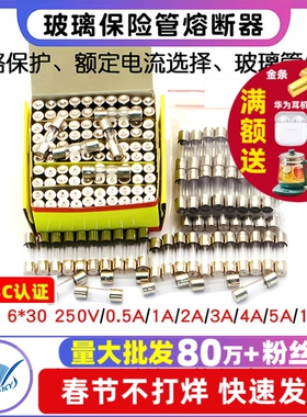 保险丝管5x20 玻璃保险管熔断器250V 1A 2A 3A 5A 10A20A15A 30A