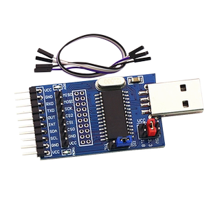 CH341A模块 USB转SPI/I2C/IIC/UART BIOS/24/25系列存储芯片烧录