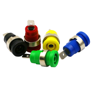 TELESKY 4mm香蕉插座大电流安全面板插座检测仪器接线柱开孔12mm