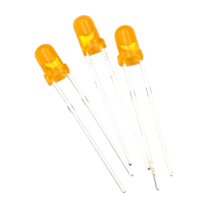3mm橙色发光管 橙色LED 橙发橙发光管二极管直插LED发光管 50个