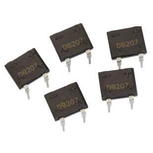 DB207 直插 2A/1000V 整流桥堆 单相玻璃钝化整流器 (5个)