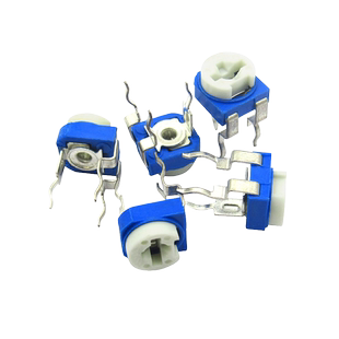 【TELESKY】卧式电位器 105 1M 微调蓝白可调电阻 (10个)