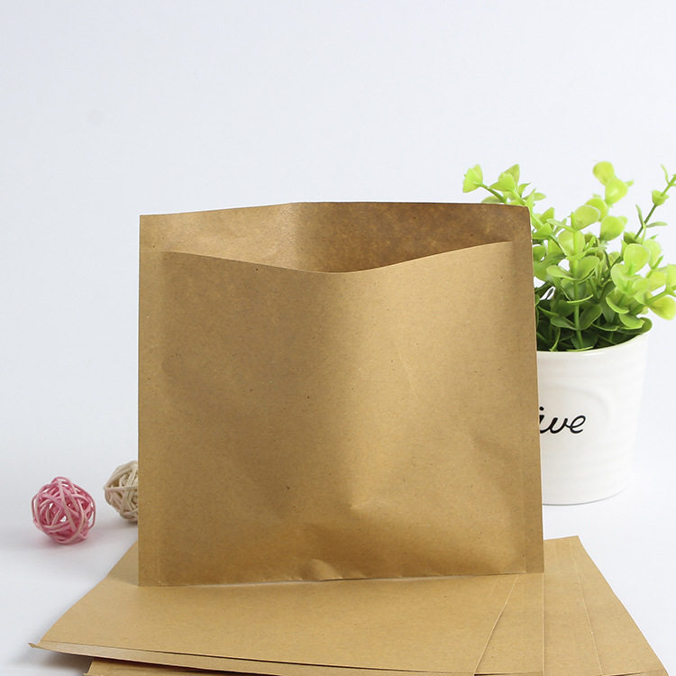 厂家批发一次性防油牛皮纸袋小吃食品包装烧饼袋外卖打包袋定制