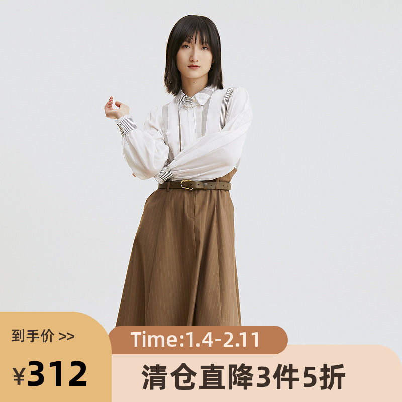 谜底秋季复古浪漫假两件高腰灯笼袖翻领连衣裙225ML6073,女装/女士精品,连衣裙,淘宝优惠券,粉丝福利购,淘宝优惠卷