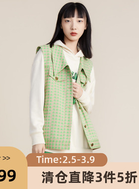 MIIDII谜底2022春秋学院风刺绣宽松圆领大卫衣连衣裙女221ML0138