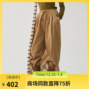 九分裤 谜底直筒裤 卫裤 百搭松紧腰宽松休闲裤 244MK1559 女2024冬款