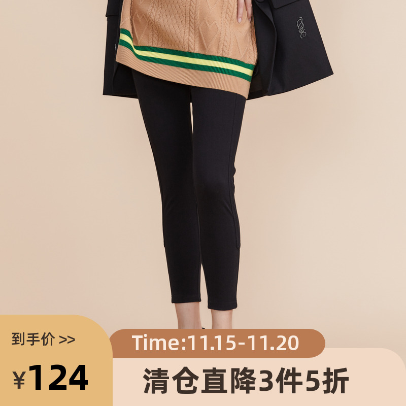 MIIDII谜底2022春秋季简约时尚铅笔裤小脚裤休闲长裤女221MK0175