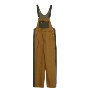 谜底背带裤女2023秋新款复古拼接设计感宽松休闲裤长裤233MK1130