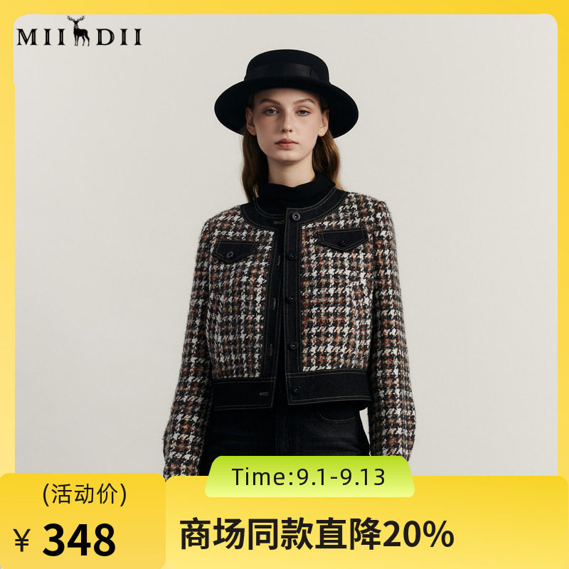 谜底小香风毛呢外套女20图片
