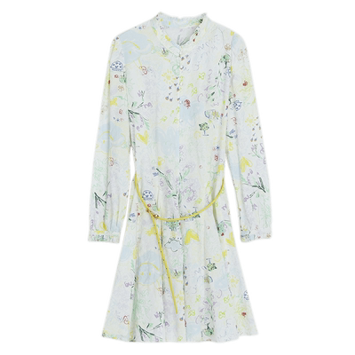 谜底花色连衣裙长袖女20