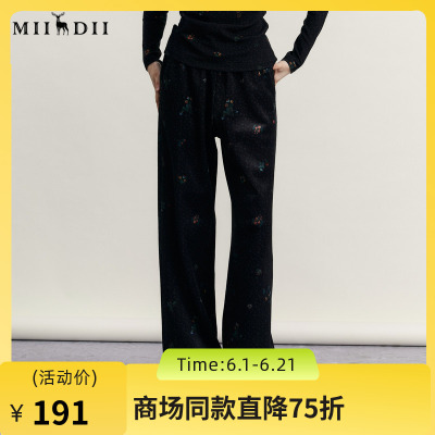 谜底灯芯绒阔腿裤女2023