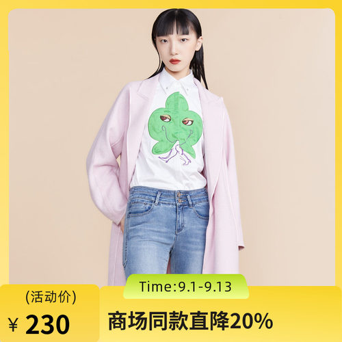 MIIDII谜底2022春秋季双色双面呢中长款绵羊毛呢大衣女221MD0024