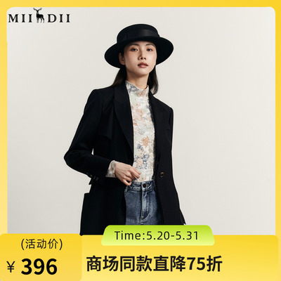谜底黑色西装外套女2023