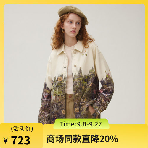 吸湿透气全棉，影像卡通印花，外套衬衣两穿