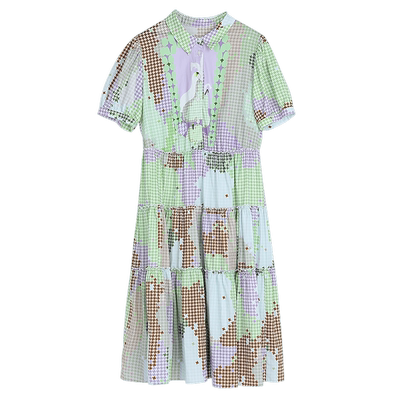 谜底衬衫式连衣裙2023春