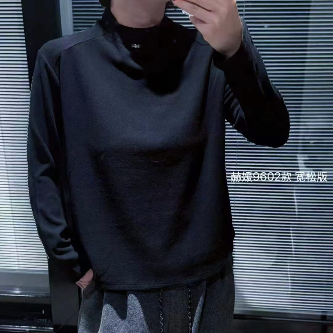 冬季女半高领加厚打底T恤