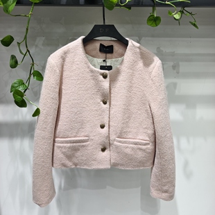 韩系呢子羽绒服大衣女2025年秋冬季新款毛呢外套高级感小个子短款