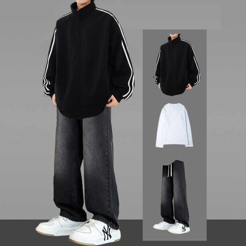 男生棒球服外套休闲套装春秋季学时尚套装