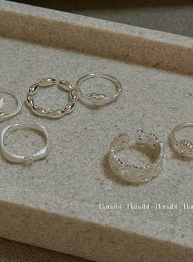 ＜花火商店＞淡人日常 - 镀白金戒指 开口可调节