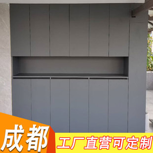 太空铝阳台储物柜铝合金落地柜阳台收纳置物一门到顶铝合金储物柜