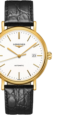 Longines浪琴正品手表瑰丽系列金色大表盘机械男表L4.922.2.12.2
