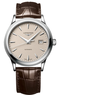 瑞士Longines浪琴军旗系列男款 自动机械皮带手表L4.984.4.79.2