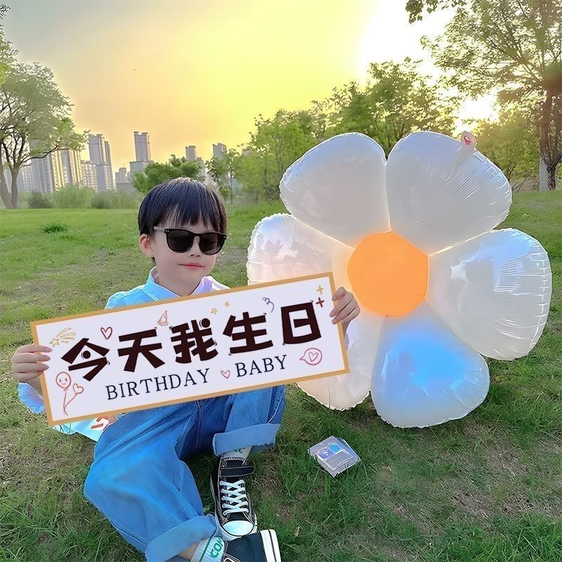 生日快乐条幅横幅仪式感小男女孩场景布置装饰派对氛围感拍照道具