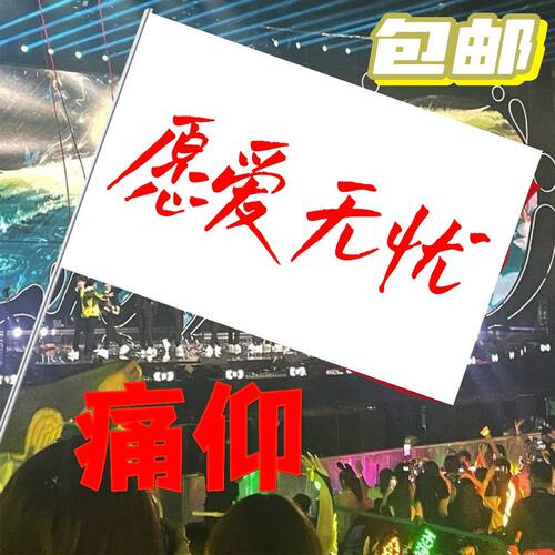愿爱无忧音乐节旗帜痛仰摇滚音乐节定做登山旅行爬拍照旗子可签名