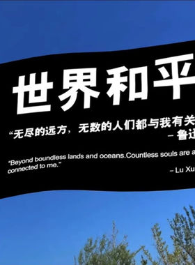 世界和平旗帜登山旅游旗打卡鲁迅散文音乐节大旗户外旗武功山爬山